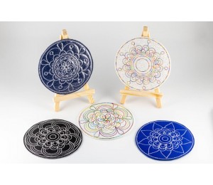 Stickserie ITH - Untersetzer Flower Circles